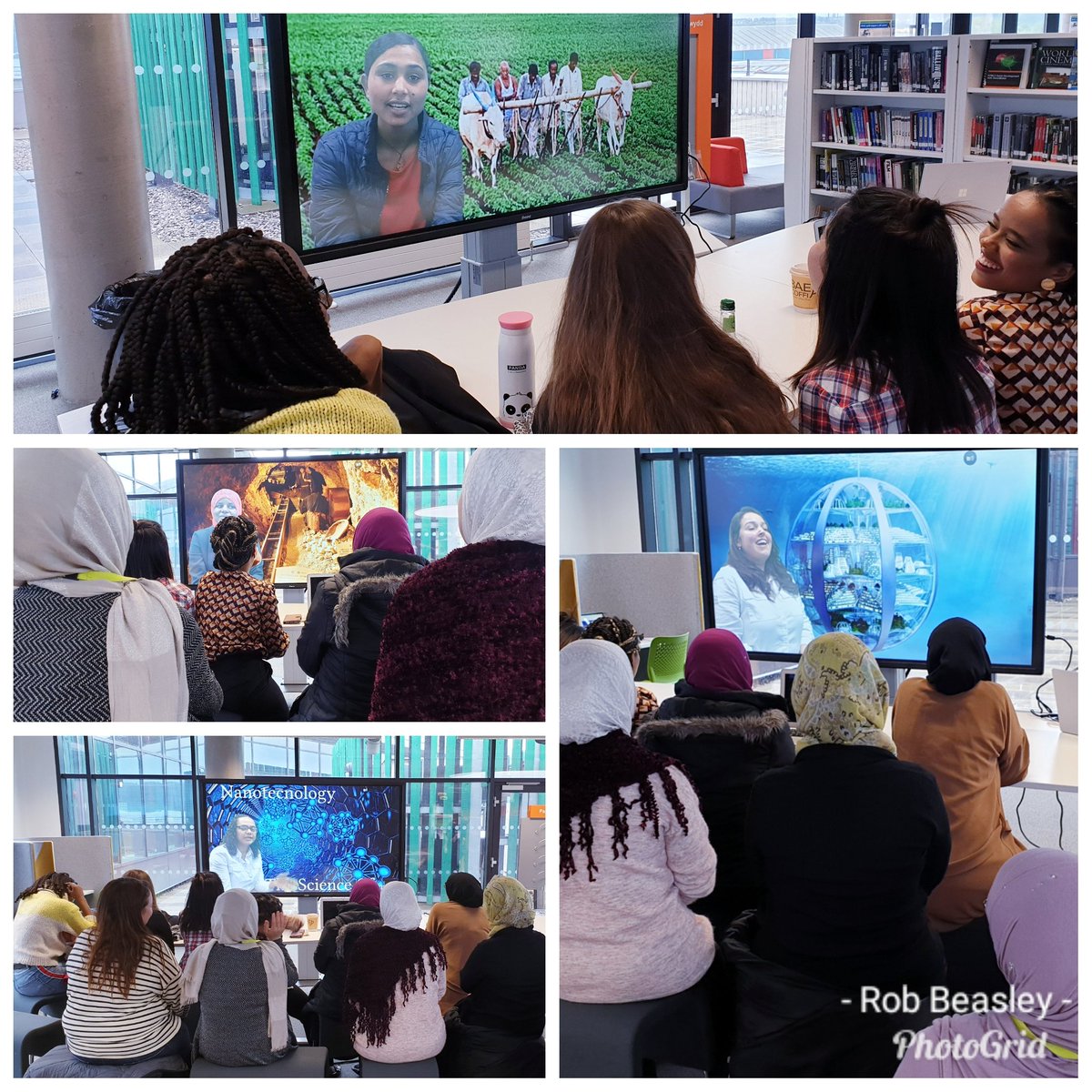 EducatorBeasley's tweet photo. The premiere of our third & final green screen projects at the Makerspace #ESOL #DesignedCommunities @CAVC @TELCAVC @lizzyteixeira https://t.co/l6Gei7kTy7