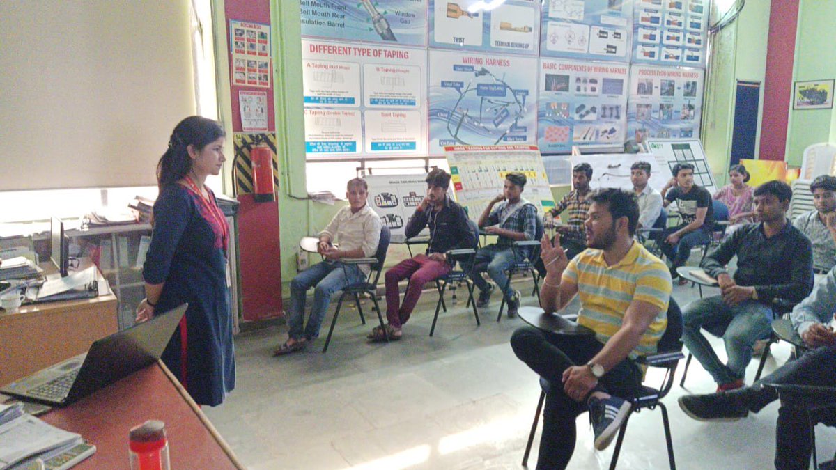 upsdm_vispl's tweet photo. Ongoing training sessions for the new inductees at Minda Sai Ltd. we wish our trainees the very best for their career ahead.
#FarkDikhRahaHai #skill4life #skill4employment #SKillIndia
 @MSDESkillIndia @NSDCINDIA https://t.co/cTYMykLwau