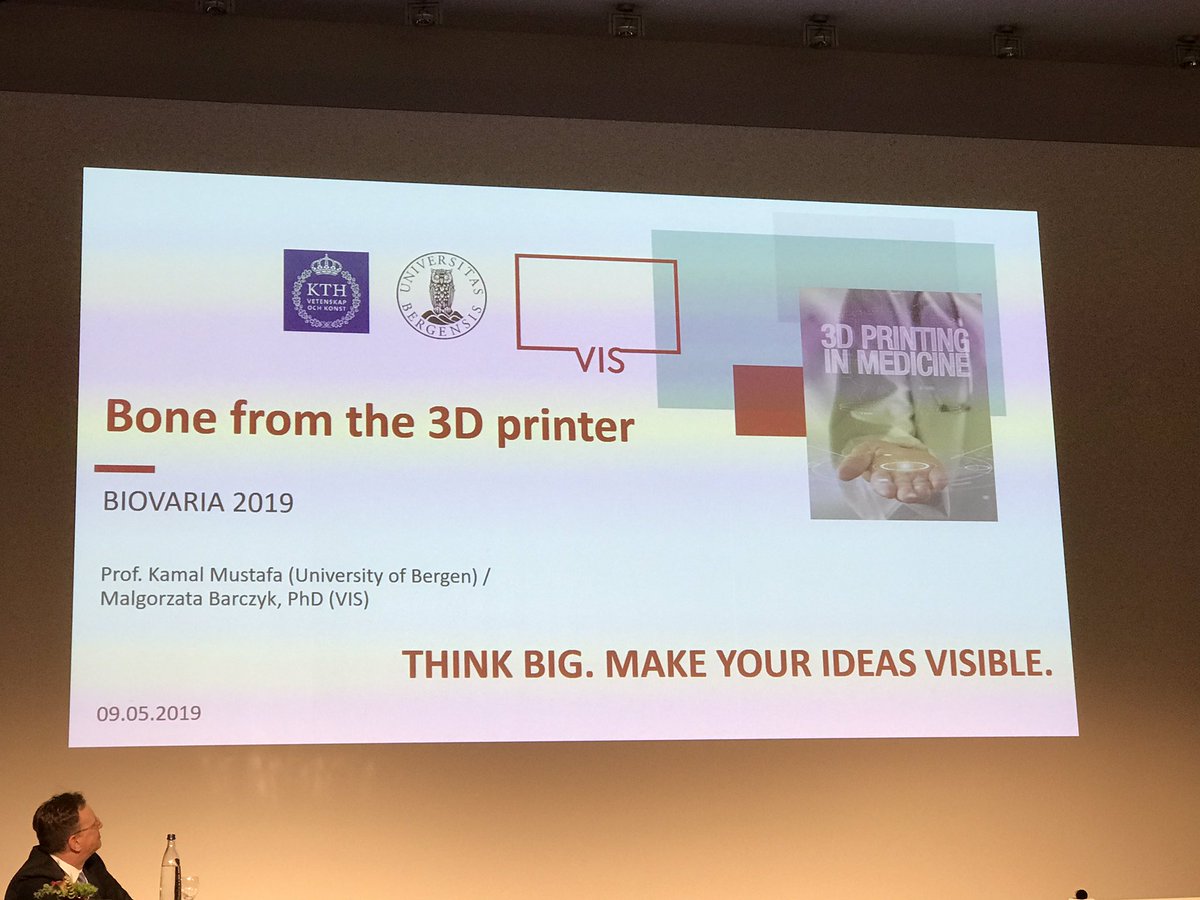 julieinprague's tweet photo. Customized 3D printed #bones @BioVaria - Prof Kamal Mustafa from University of Bergen talkes about the Development to 3D printing bones #BioVaria2019 #futuremedicine #biotech https://t.co/NcAGMUWWiW