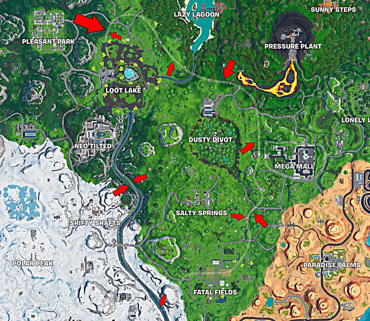 Racetrack fortnite map