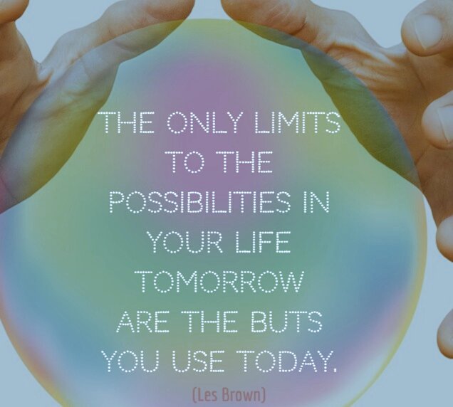 SarSoban's tweet photo. #yesterday's #self crap #talk: I #really should this, but...so and so on.

#today's #self crap #talk: I really should this, but...so and so on.

“The only #limits to the #possibilities in your #Life #tomorrow are the buts you #used today.” - Les Brown https://t.co/1aDEh8rzrO