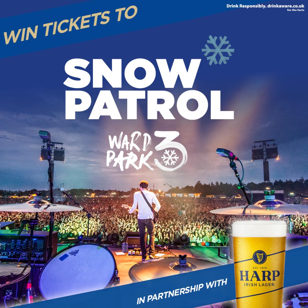 RealCFrampton's tweet image. Thanks to guys at Harp I have a pair of tickets to give away for Snow Patrol’s Ward Park gig in Bangor on 25th May! 
For your chance to win RT with #HarpyDays and I will pick a winner on Sunday evening. Good luck! #WardPark3
