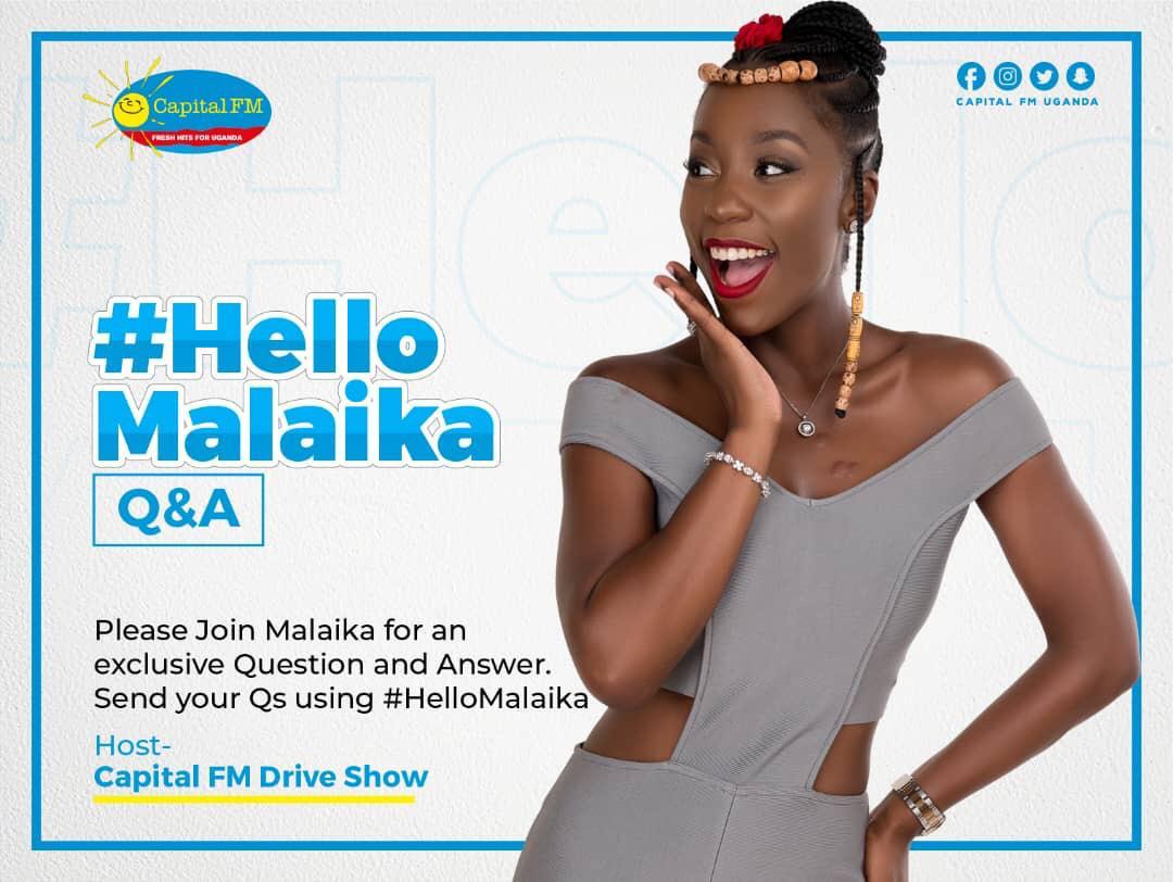 benj_amin11's tweet photo. So @malaikatenshi will be available in a Q &amp; A session responding to all your questions on @CapitalFMUganda Twitter account. Shoot your questions right now with the HarshTag #HelloMalaika https://t.co/EoV0vbyhlN