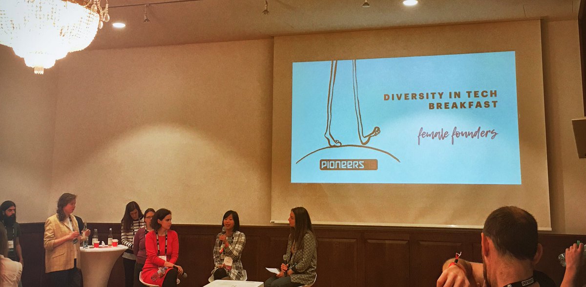 SamirElAlami's tweet photo. Really inspiring Q&amp;A with @ImTiffanyYu &amp; @IreneRyab @Pioneers this morning tackling the subjects of #diversity and #inclusion within the #startup industry https://t.co/z318NcGFSo
