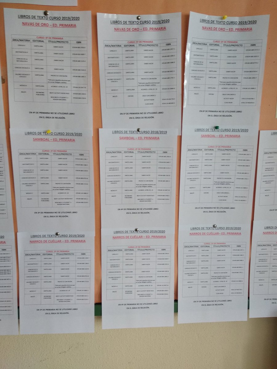 Reanudamos en trabajo tras las vacaciones en <a href="/CRAElPinar/">CRA EL PINAR</a> .Ya tenemos disponibles los libros de texto para el curso 2019-2020. Os dejamos las fotos y podéis verlo de forma presencial en el hall del centro #navasdeoro <a href="/educacyl/">Educación JCyL</a> <a href="/Navasdeoroinfor/">Navas de Oro</a> @