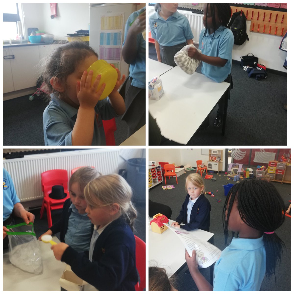Inspire_After's tweet photo. We have been very busy in After School Club recently. We made Apple donuts and yummy Ice cream 🍨 😋. The children also made their own tie dye bows that looked amazing in their hair and as bow ties.🎀 #fun #yummy #arts @Inspire_Ashton https://t.co/yzLOKqS38o