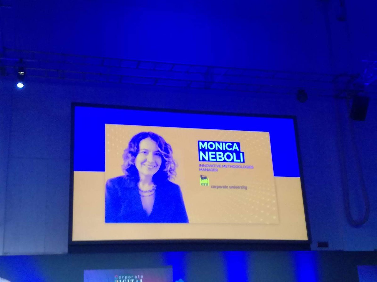 FonARCom's tweet photo. Monica Neboli di Eni Corporate University: La #formazione cambia pelle, diventa intrattenimento, #comunicazione, è efficace se si muove su molteplici format ibridando il tradizionale con il nuovo. @altaformazione_ #DigitalLearning #9Maggio #CDLSummit #CDLS2019 https://t.co/aJvy5qHsMt