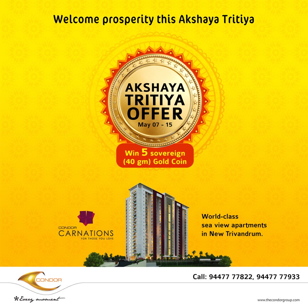 Jayakrishnan K on Twitter "Condor Carnations akshayatritiyaoffers CondorBuilders 