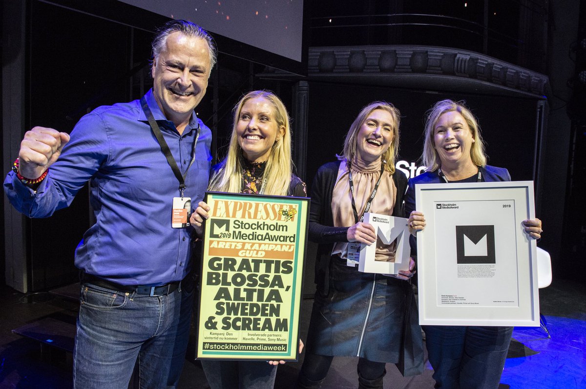 SthlmMediaWeek's tweet photo. Vinnarna av Årets Kampanj 2019 ❤️👏

📸 @AnnaHallams 

#stockholmmediaweek #stockholmmediaaward https://t.co/EWND31zvRd