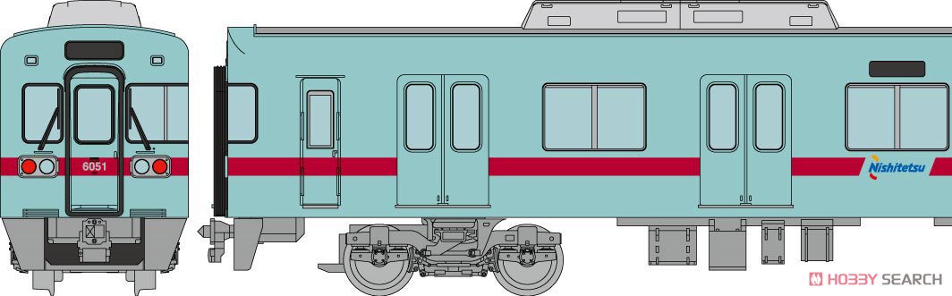 トミーテック　西鉄6050形　更新車　4両セット　N化済み N) 鉄道コレクション 西日本鉄道6050形 更新車 6051編成 基本4両