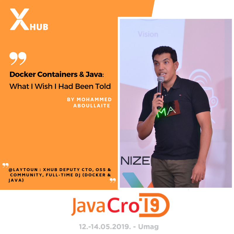 xhubio's tweet image. Proudly encouraging  👏🏻  our Deputy CTO @laytoun 👨‍💻 for joining #JavaCRO19 🇭🇷 to #Share his passion &amp;amp; expertise in #DockerContainers &amp;amp; #Java #XHUB #xTalents