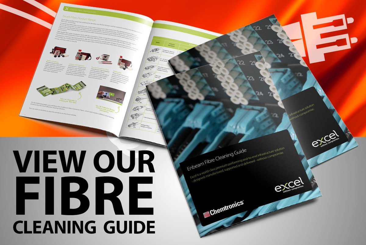 ExcelNetworking's tweet photo. There are many different ways of cleaning fibre effectively, so there is a solution and a cleaning method to suit every installation style. Read our fibre cleaning guide for more details: https://t.co/waaG9uELz5 #fibrecleaning #keepyourfibreclean #chemtronics #fibrecabling https://t.co/duavsndEbc