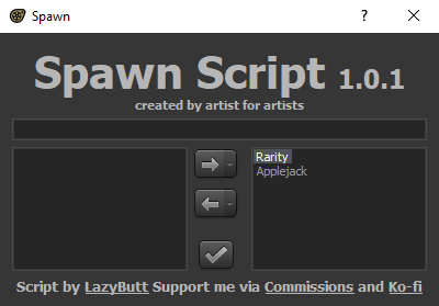 LazyButt8's tweet photo. SpawnScript For @NexGenSFM 
Easy Spawn Ponies with textures with few Clicks

Download and Tutorial here: https://t.co/6guEuH68op
Thank you for the tutorial @rarity263 
Support me here https://t.co/QJfOGqHYJd https://t.co/DiJpvUMNuw