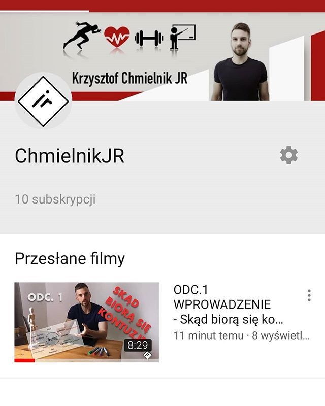 ChmielnikJr's tweet photo. Zapraszam na YT. Pierwszy odcineczek wpadł. Trochę sobie pogawędziłem.
#sport #wiedza #kontuzje #trening #fizjoterapia https://t.co/m5YnDA2fO6 https://t.co/2F6T95FXRk