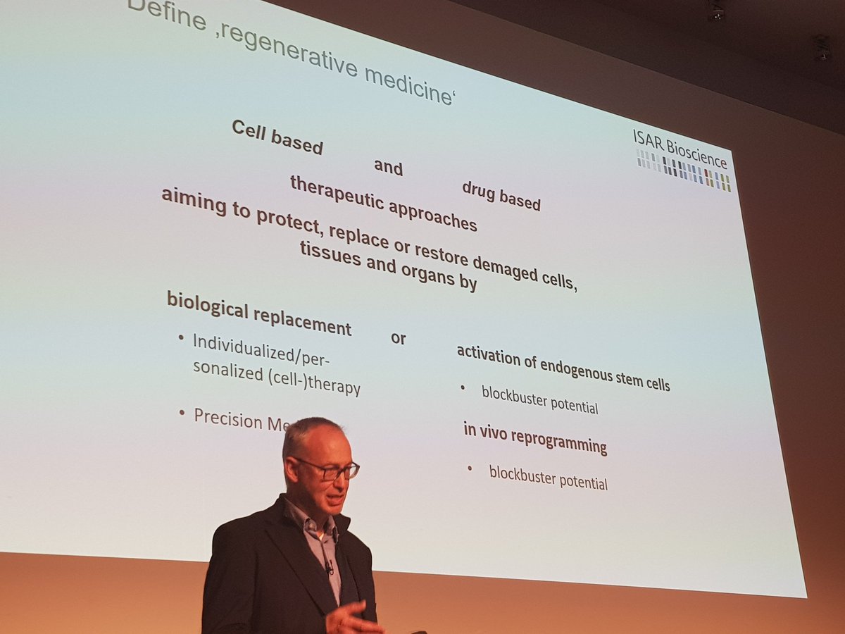 BioVaria's tweet photo. Silver Sponsor Dr Gerth presenting Isar Bioscience @BioVaria . #BioVaria2019 #regenerativemedicine #stemcells https://t.co/7PvU6Zio6O