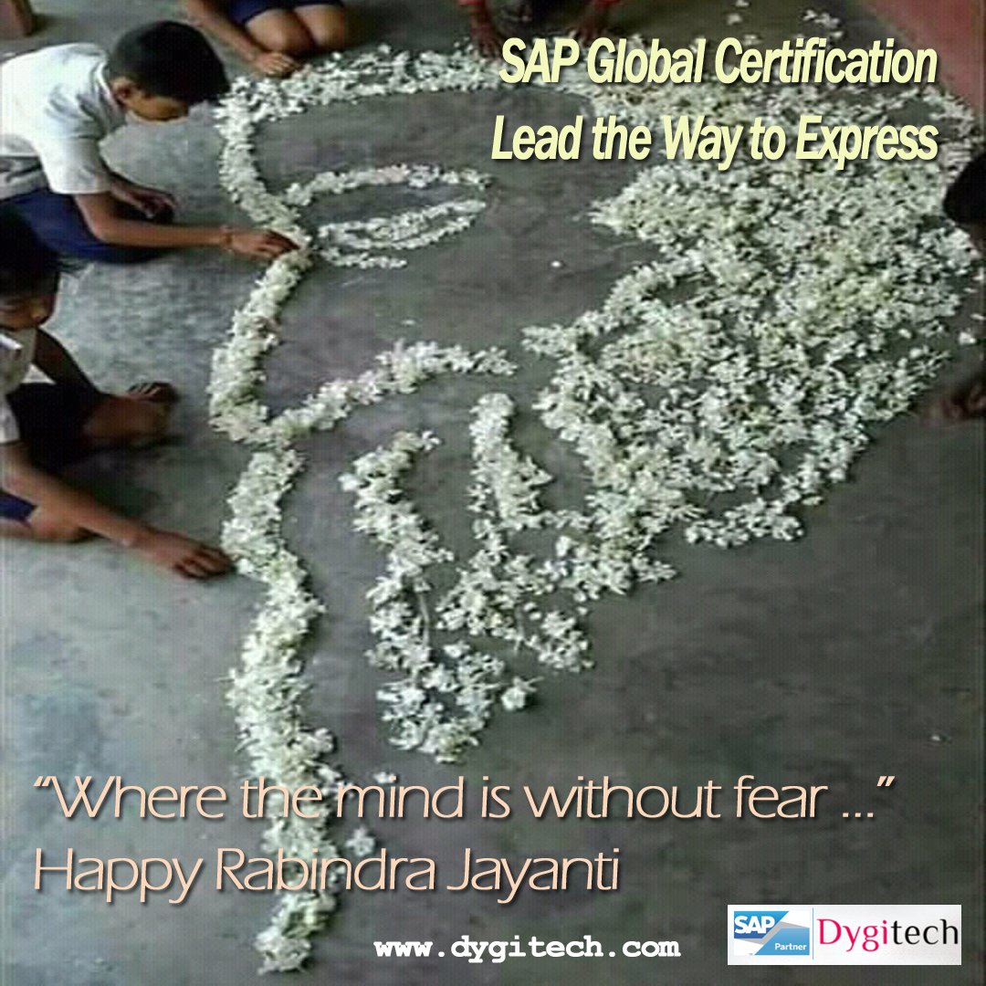 dygitech's tweet photo. “Where the mind is without fear …”
Happy Rabindra Jayanti

SAP Global Certification
Lead the Way to Express

https://t.co/KcsRFUobc3
https://t.co/McLBV5Ds1B
https://t.co/esFPeNmBmg
https://t.co/XoJDomSIGn
https://t.co/hfKt59EtS9
https://t.co/fKwtKHw8x3

#SAPTraining https://t.co/H12hYOC1EG