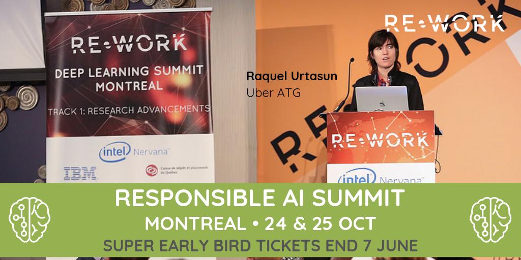 Super Early Bird Tickets are going fast for @teamrework's #RepsonsibleAI Summit! There are only a limited amount left available, register yours by June 7th to enjoy 30% off and discover the considerations for deploying AI responsibly in enterprise #AI buff.ly/2vwLkyy