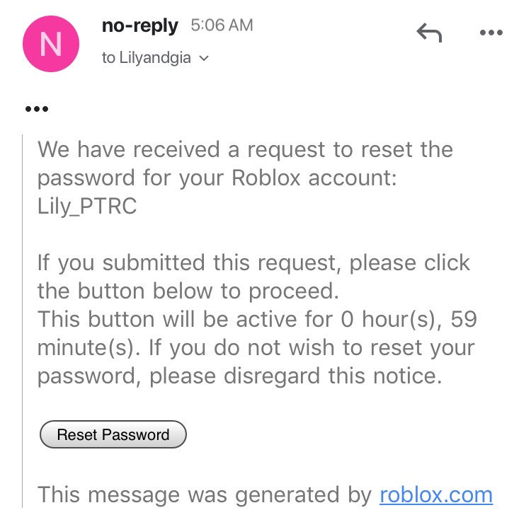 Lily A Twitteren Help I Can T Get Into My Roblox Account I Keep Getting Email Notifs That Someone Is Trying To Change My Password And I M Trying To Log In But I M - roblox code password