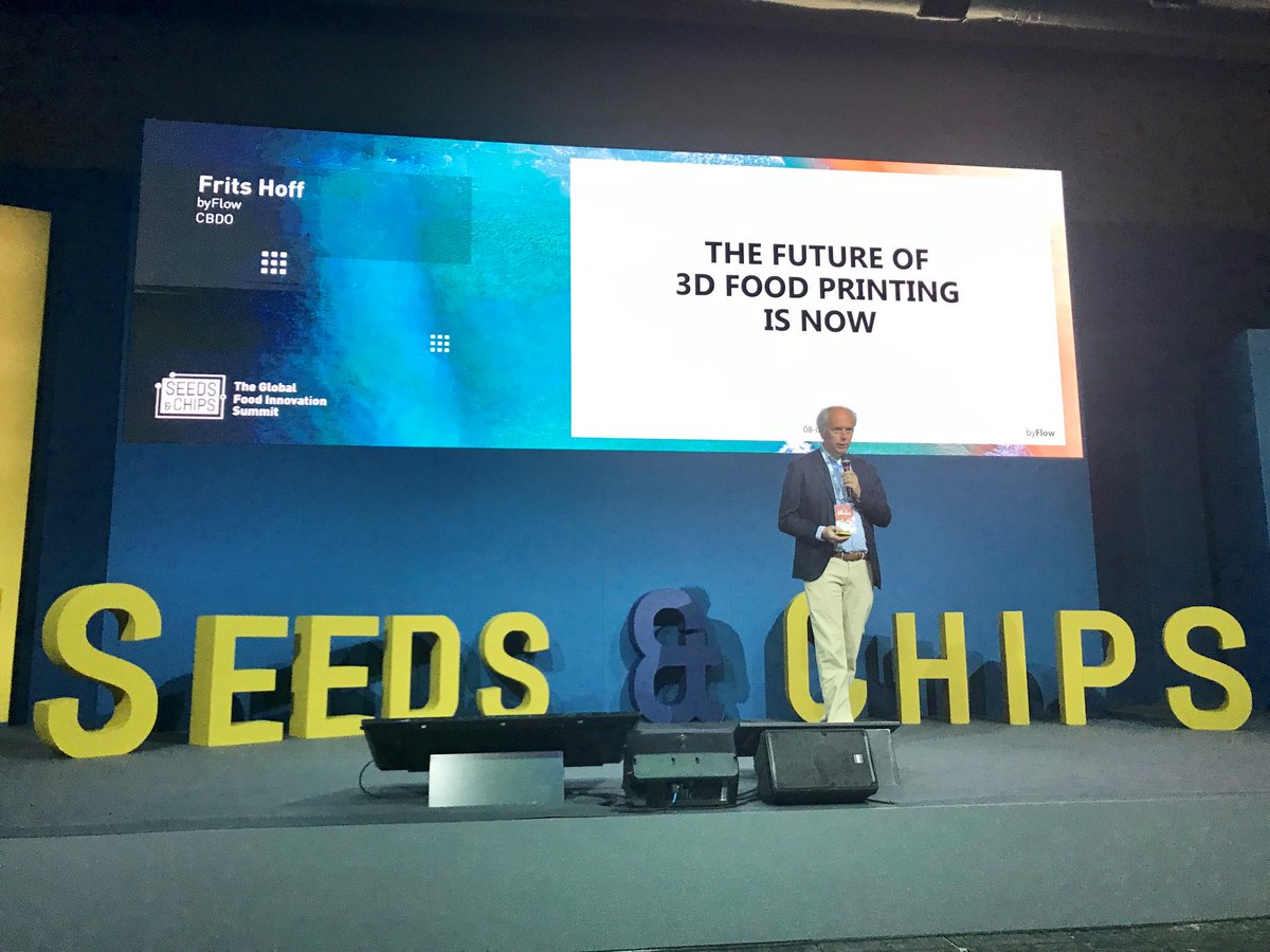 Yesterday, you could visit our 3D Food Printing stand and attend Frits Hoff's presentation at the Leading Food Innovation Summit of the world, Seeds&Chips! Great day with @CampuStore_IT & @Ffoodinstitute ☺️ Hopefully, till next year! #seedandchips #milan #3dfoodprinting #byflow