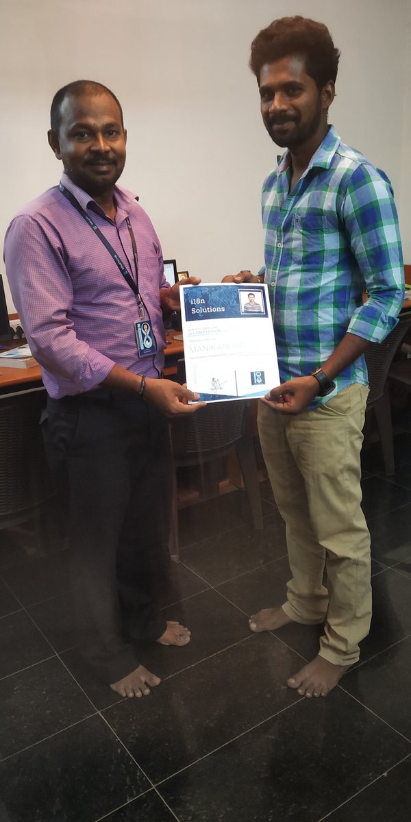 i18nsolutions's tweet photo. i18n wishes Mani square team for successful completion of Data Science course
#i18nsolutions
#DeveloperFestSalemConnect
#Salem https://t.co/LnTo6yjKJD