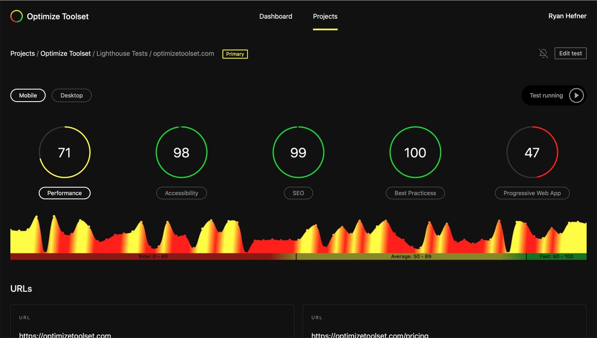 ryanhefner's tweet image. I’ve been refactoring the queueing system that @OptimizeToolset uses for running @____lighthouse tests. Close to having it setup to handle background jobs and prioritizing adhoc requests nicely.

This graph reflects the testing process, and captures my mood during dev pretty well