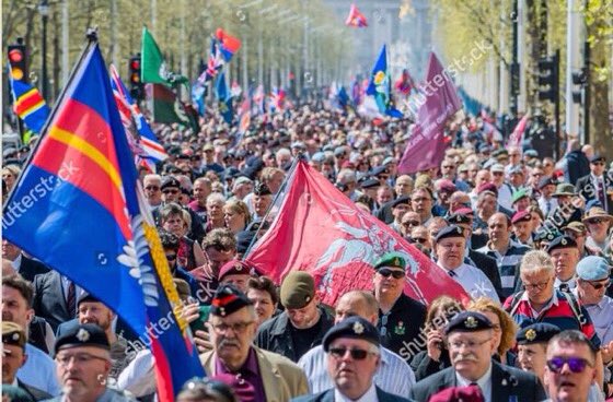RNVeteran's tweet photo. @bbc5live @Emmabarnett 4,000,000 Veterans see no justice in prosecuting Veterans whilst IRA Murderers have immunity. Prosecute all or none, that is justice. Thousands took to the streets but were ignored by the BBC. https://t.co/QKmPtkYYmE