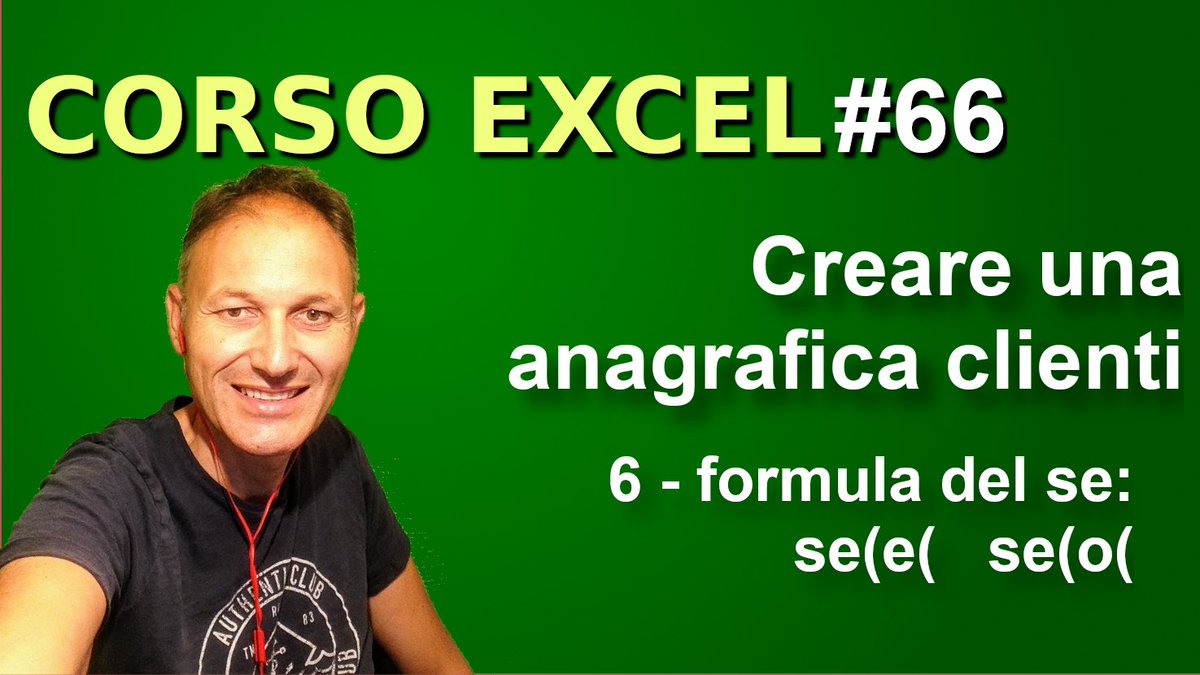 CastellettiDa's tweet image. ▶ youtu.be/g2DhbcQld88
Approfondiamo la formula del SE, introducendo gli operatori E ed O utilizzando quindi la funzione SE(E(  SE(O(
#CorsoExcel