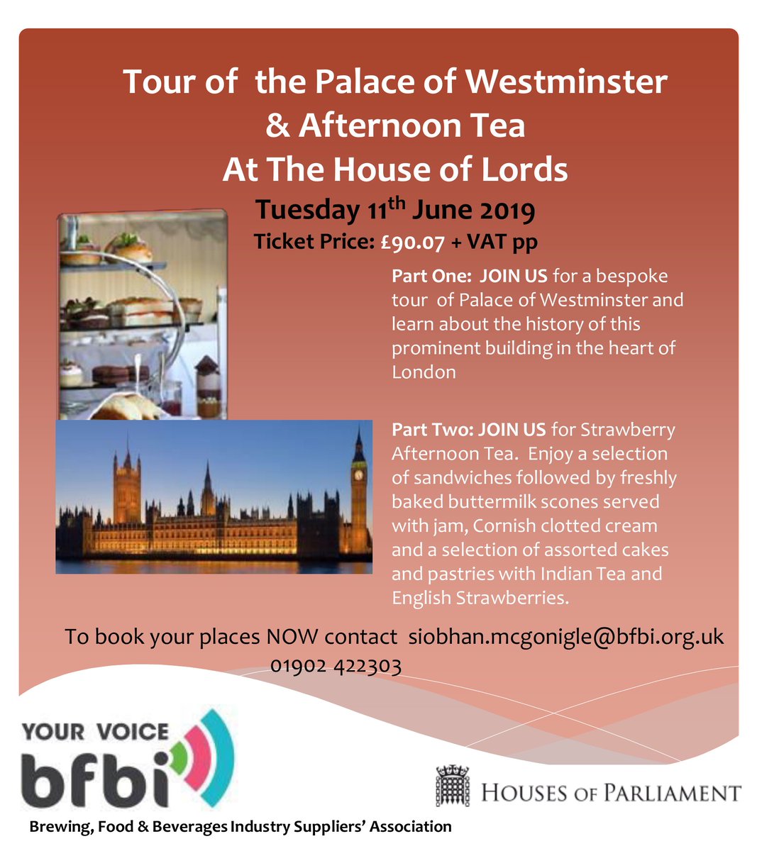 bfbi1907's tweet photo. Tour of the Palace of Westminster followed by Strawberry Afternoon Tea at the House of Lords on June 11th. If you would like to attend or would like further information contact siobhan.mcgonigle@bfbi.org.uk #bfbi #Parliament #afternoontea #tour #bfbievent #Brewers #beer https://t.co/nNWRtaPCq4