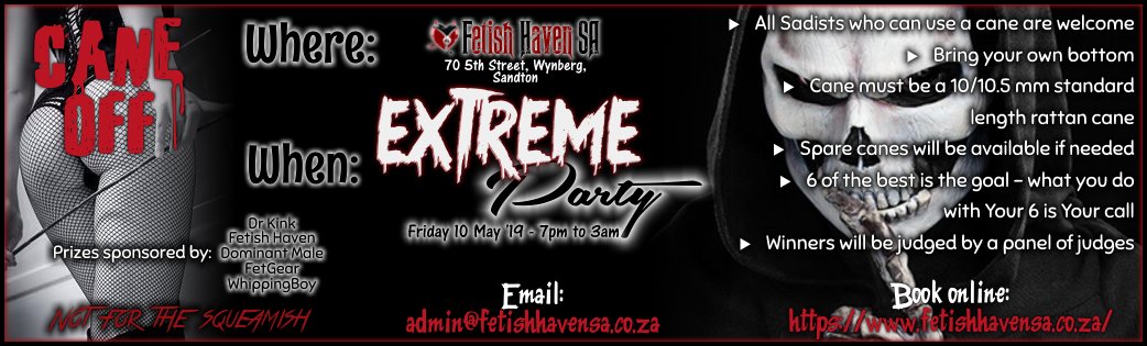 fetishhavensa's tweet photo. You Have to be here ..pushing boundaries is what we do
#fetishhavensa #extremeparty #electropkay #mistresscleo3 #sandton #southafricabdsm #adultparties #bdsm #ropepkay #suspension #tattoos #corporalpunishment #needleplay #medicalfetish #fetish https://t.co/u2ItTv25yL