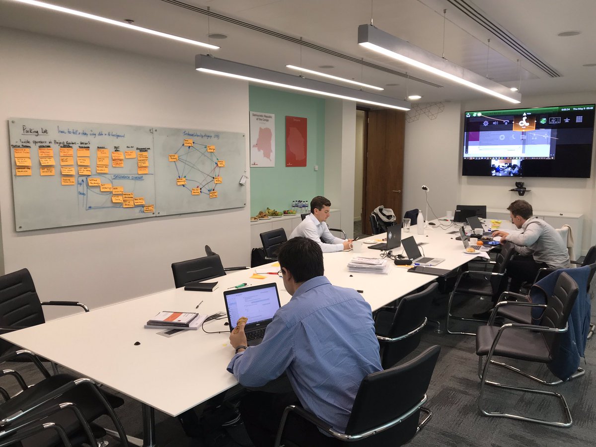 DennisCMarsh's tweet photo. Working with 12 people in 4 different countries on 2 continents using a combination of webinar and old school post-its! #collaborativeapproach #goals2results https://t.co/kAHWPSIS2d
