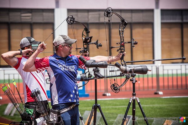 USAArchery's tweet image. USA Compounds are going for both men and women's team &amp;amp; individual GOLD finals at #WCShanghai! 🇺🇸 ▶️ bit.ly/2JrRLeA | @worldarchery