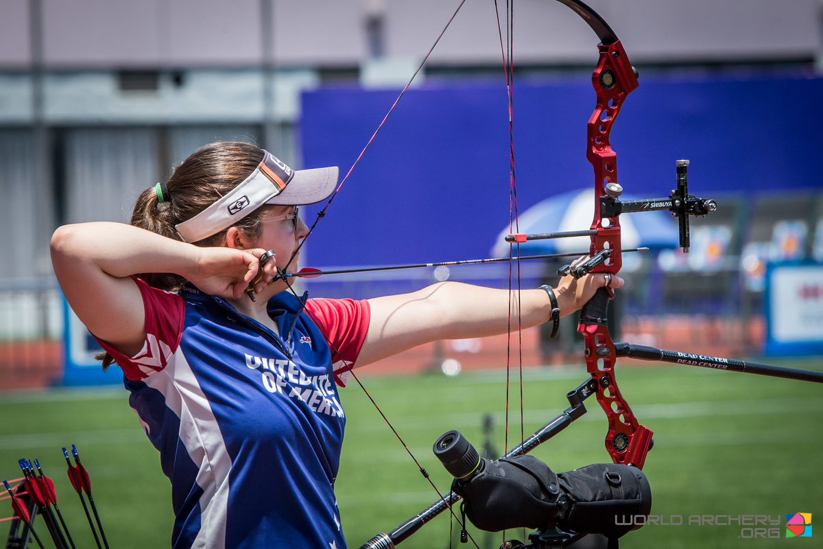 USAArchery's tweet image. USA Compounds are going for both men and women's team &amp;amp; individual GOLD finals at #WCShanghai! 🇺🇸 ▶️ bit.ly/2JrRLeA | @worldarchery