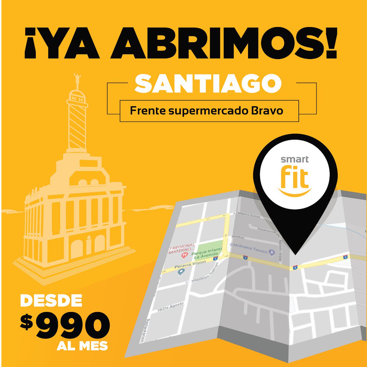 ¡Ya abrimos la unidad SMART FIT SANTIAGO! 🎉🎉🎉
Te esperamos frente a Supermercado Bravo Santiago #smartfitnopara #smartfitrd #smartfitsantiago