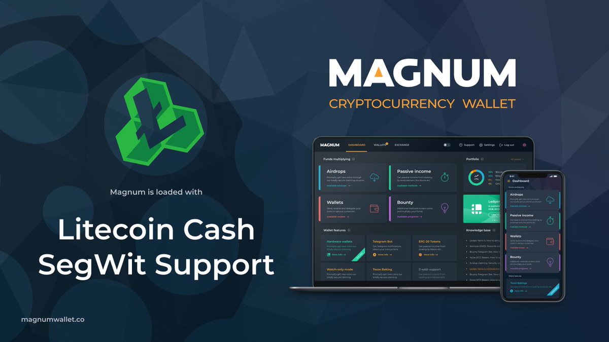 Magnum_Wallet's tweet photo. .@LitecoinCash SegWit Support⛓️

We are glad to announce the support of all types of $LCC addresses, including native and legacy SegWit💪

You are welcome to try it out at https://t.co/XJHJfM3Al4 https://t.co/RcAGKUHZ86