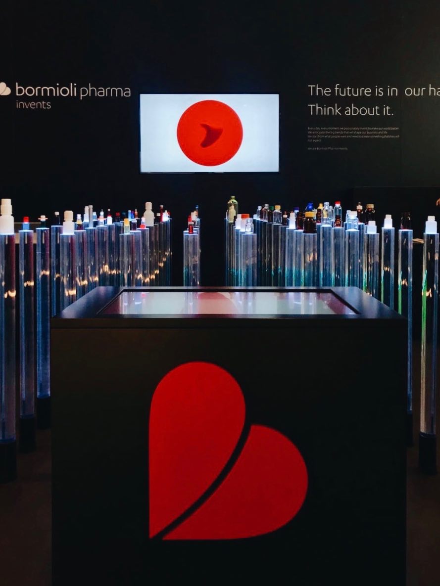 quattrolinee's tweet photo. Good Morning from Switzerland!

We are attending @VitafoodsEurope w/ @crassociati to present the brand new stand of Bormioli Pharma: an interactive meadow that highlights products with colorful lights https://t.co/SfdNacCwaD