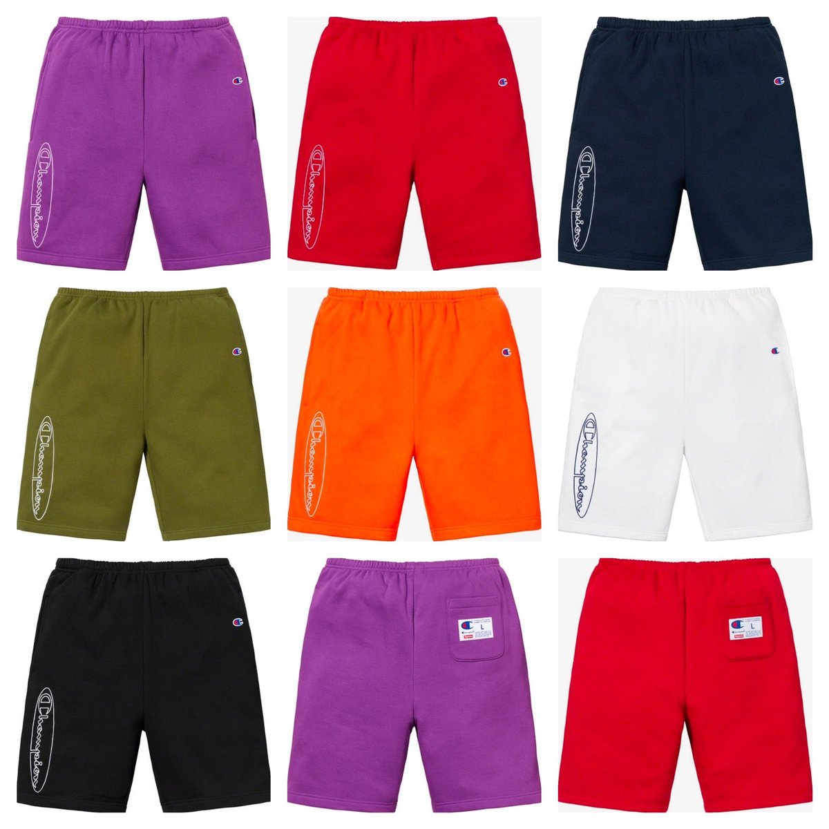 supreme x champion shorts