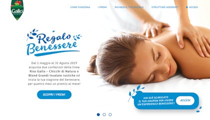 Partita la "Stagione del Benessere" la nuova campagna di customer activation ideata da TLC Marketing per Riso Gallo. Tante le esperienze benessere in regalo con l'acquisto delle referenze Chicchi di Natura e Blond Grandi Insalate Rustiche. Scoprile qui gallobenessere.it