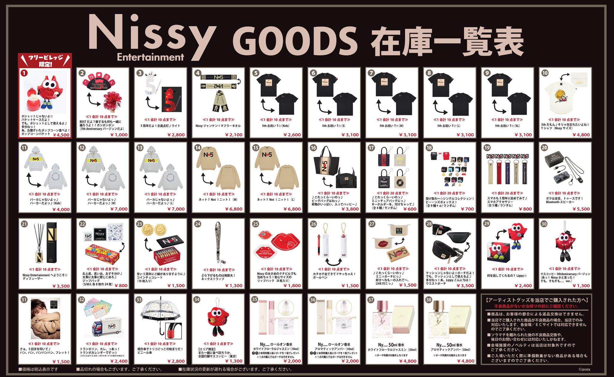Nissy グッズ セット 東京スカイツリータウン®「ツリービレッジ」にて、「Nissy