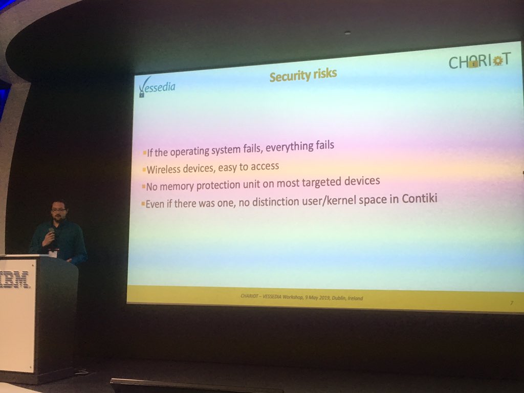VESSEDIA_H2020's tweet image. 1st session continues with The Contiki Operating System presented by Vessedia’s own Allan Blanchard, INRIA @VESSEDIA_H2020 @CHARIOT_Project