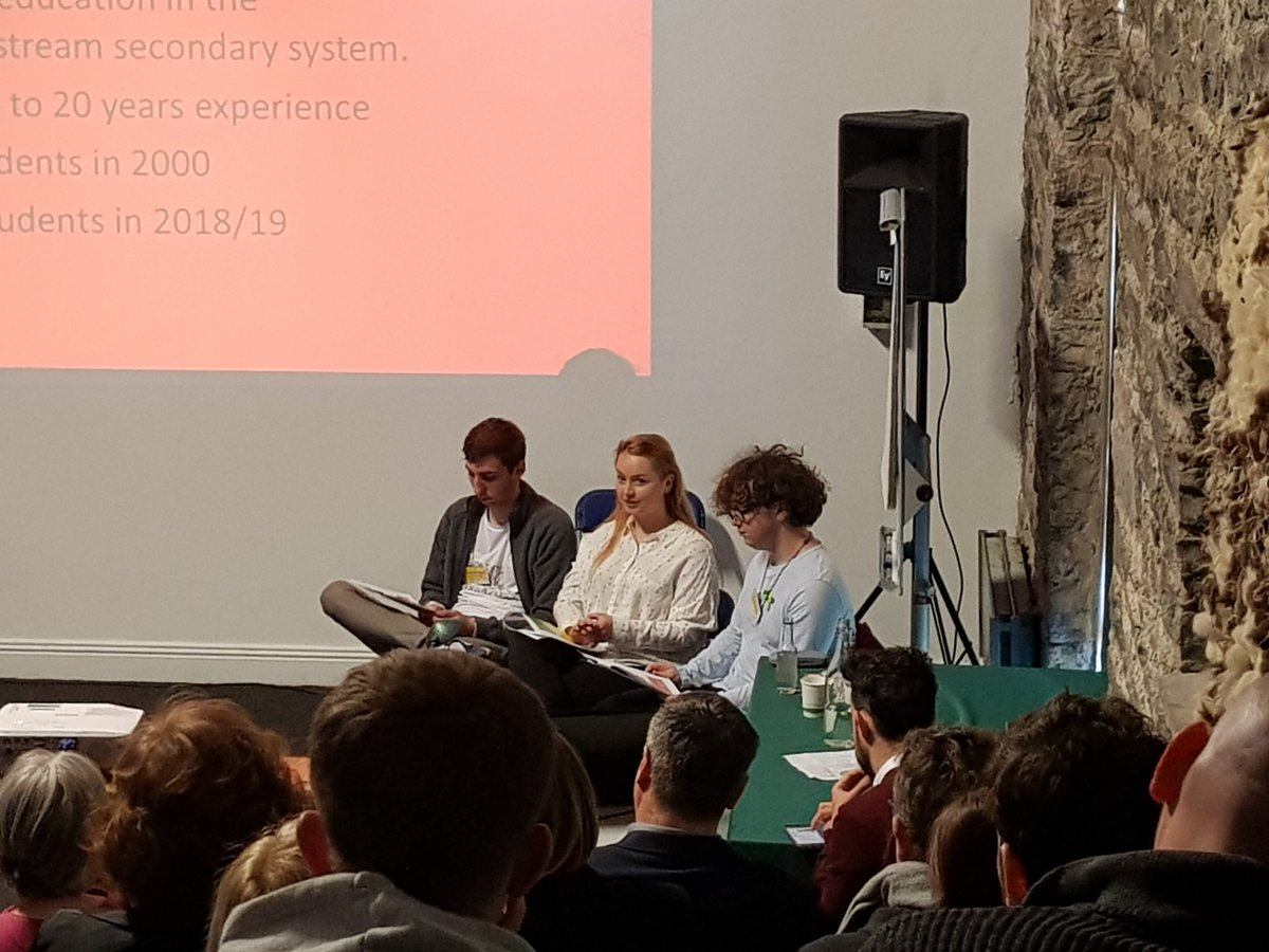 CorkLifeCentre's tweet photo. Cormac, Darcy and Darragh giving their stories of what the Cork Life Centre means to them and the benefits it's had on them. #GameChanger19 https://t.co/4cpbun1EFS