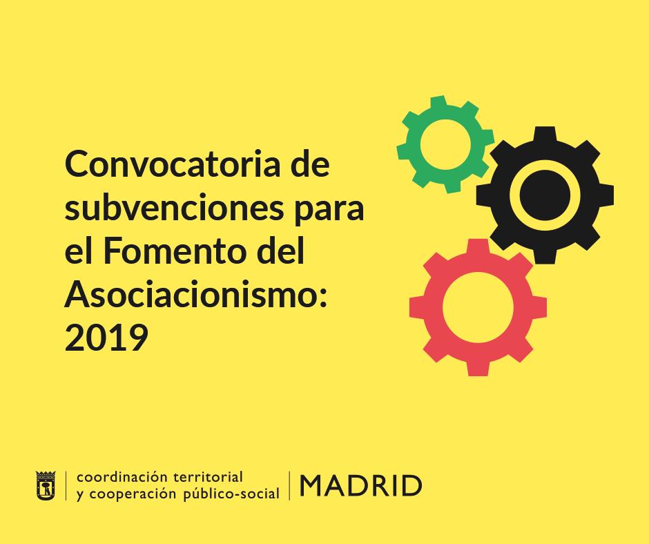 Convocadas ya las subvenciones al Fomento del Asociacionismo en <a href="/JMDHortaleza/">Distrito de Hortaleza</a>. El plazo es desde el 7 al 28 de mayo. Más información en sede.madrid.es/sites/v/index.…