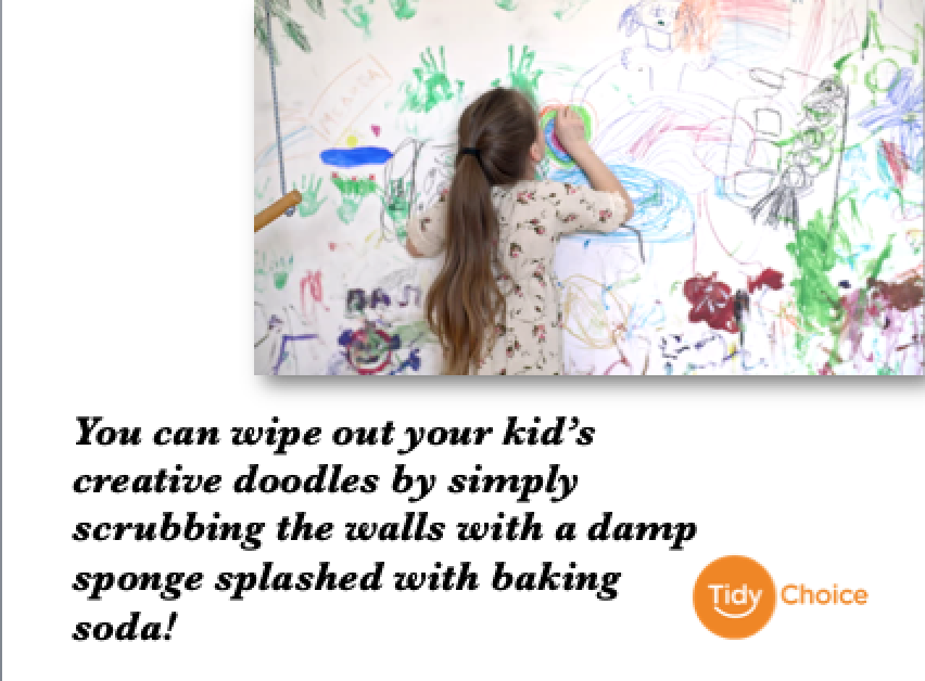 tidyChoice's tweet image. Clean wall doodles easily!🎨 #CleaningTips #TidyTips #WallDoodles #TidyChoice