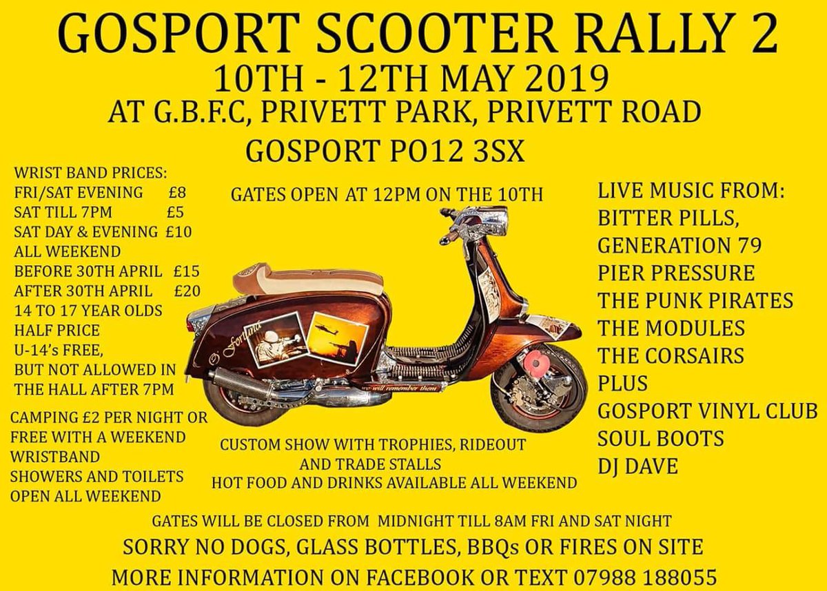 Tomorrow....it begins. A weekend of scoots &amp; music with maybe a few beers thrown in on top. Camping, food, top live acts. What more could you ask for?! 🛵💨✊🏻😎