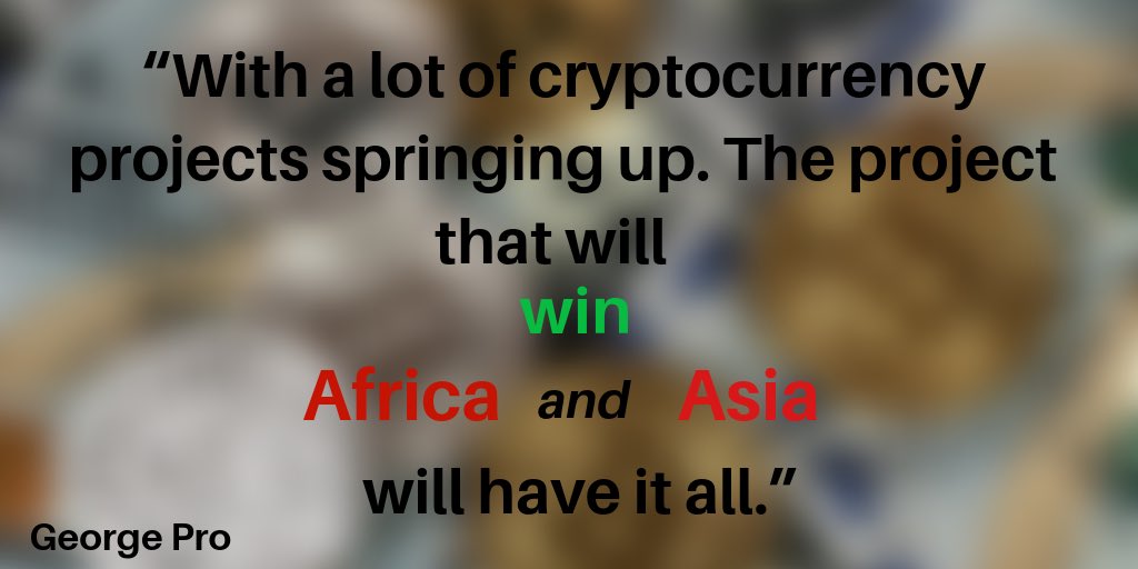 iamgeorgepro's tweet photo. Africa and Asia provide real and strong use case for cryptocurrency. Adoption in this two continent means mass adoption for crypto #Africa #Libertarian #Asia. Crypto enthusiasts let’s give these continent some attention https://t.co/l7mehSVdor