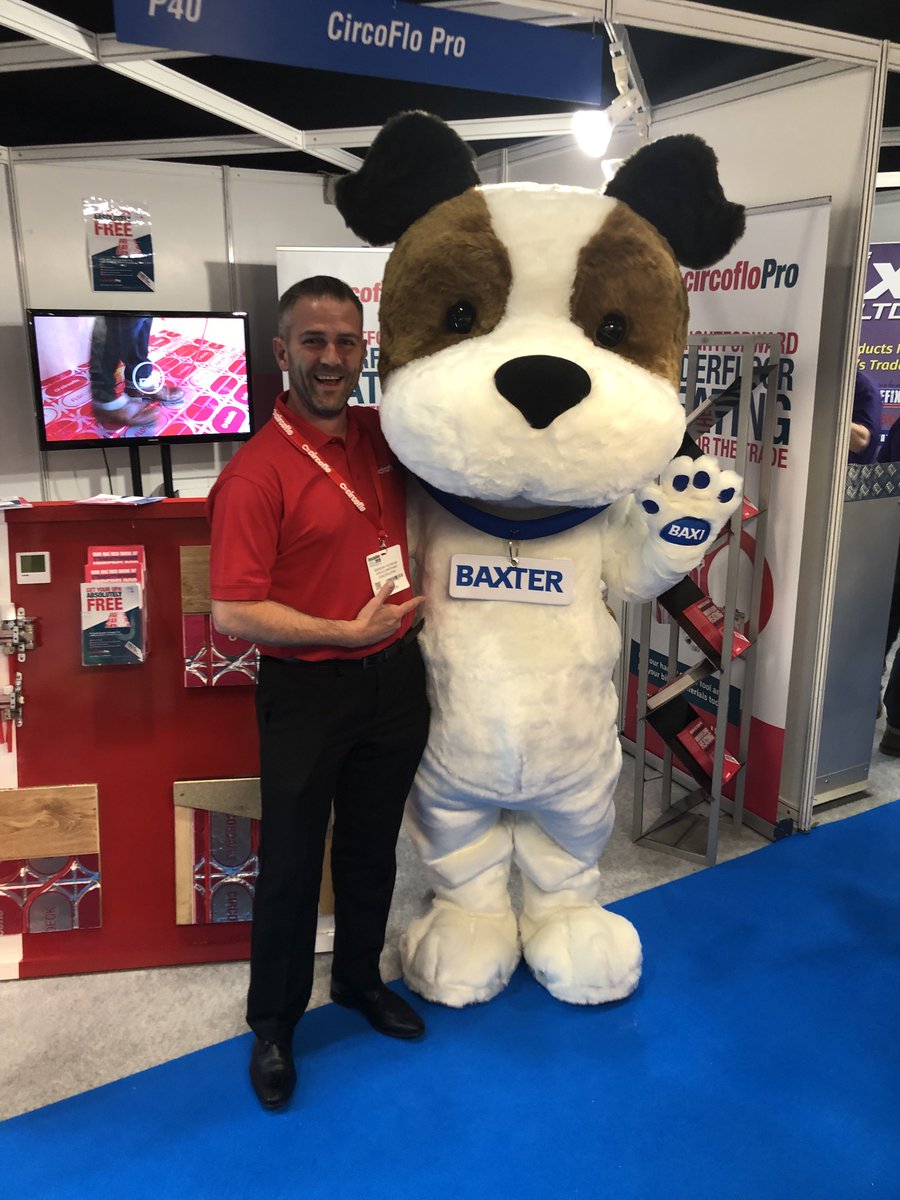 Great to meet #Baxter at #installer2019 - come and see us on stand P40 to win £500 off your #underfloorheating! circoflo.co.uk