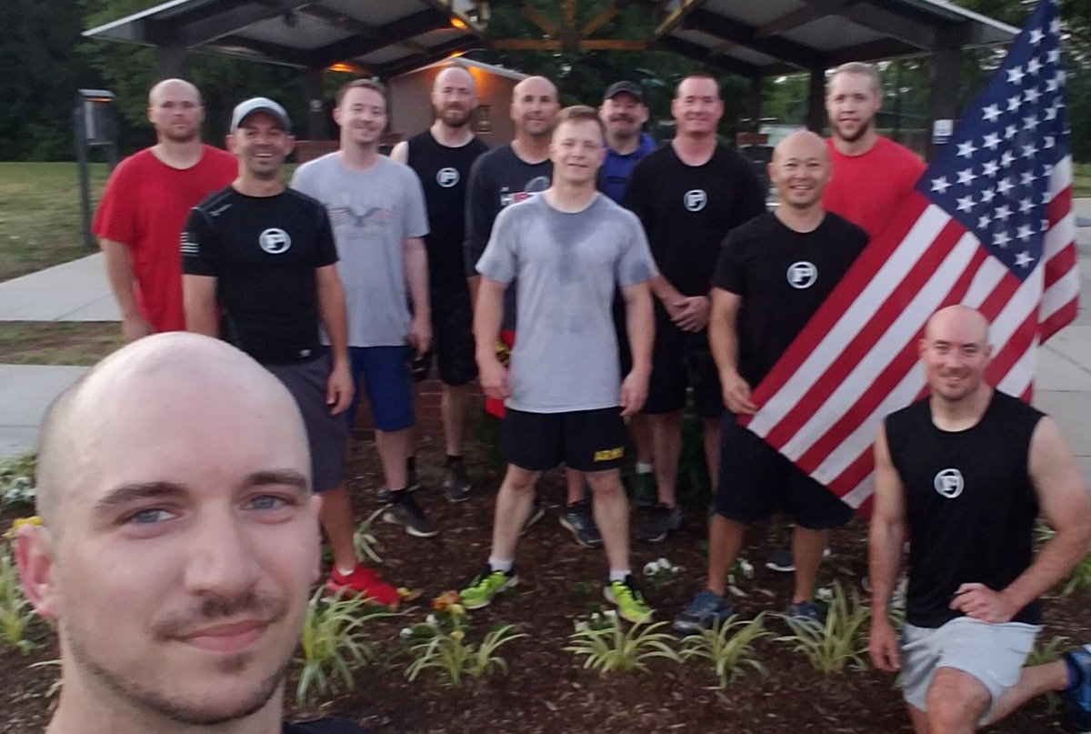 F3Centerfold's tweet photo. 9 pax + 3 FNGs met at The Station this am for a Trigger Q.  Rock play, merkins, derkins and Jacobs ladder were all part of the beatdown.  Welcoming Chatter, Motzart and Ballboy! https://t.co/sBIELMuHhy