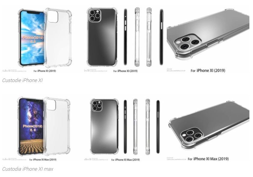 gerardopandolfi's tweet photo. Le immagini delle custodie dedicate ad #iPhone XI (schermo da 5,8") e XI Max (schermo da 6,5") diffuse oggi da #SlashLeaks vanno nella stessa direzione... una vistosa apertura di forma quadrata. Cosa ne pensate di questo #design? #Apple https://t.co/HQtfKVljIl