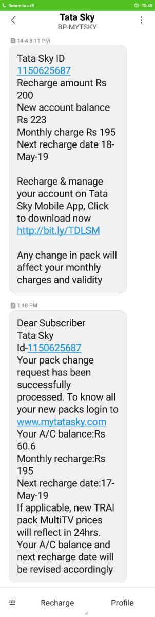 Tata Sky One Day Recharge Rs 2025