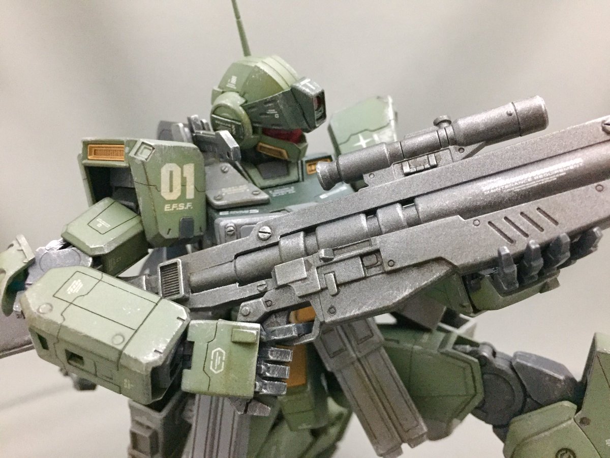 2fut_2hand's tweet photo. 完成した『MG ジムスナイパーK9』です( ^ω^ )
MGジムスナイパーⅡが発売されて、作るぞと決めて、かなり時間がかかりました(^_^;)
#ガンプラの画像貼るとRTされると聞いて  #ビルドファイターズ  #K9 #ジムスナイパー https://t.co/6Qfvw5nthF