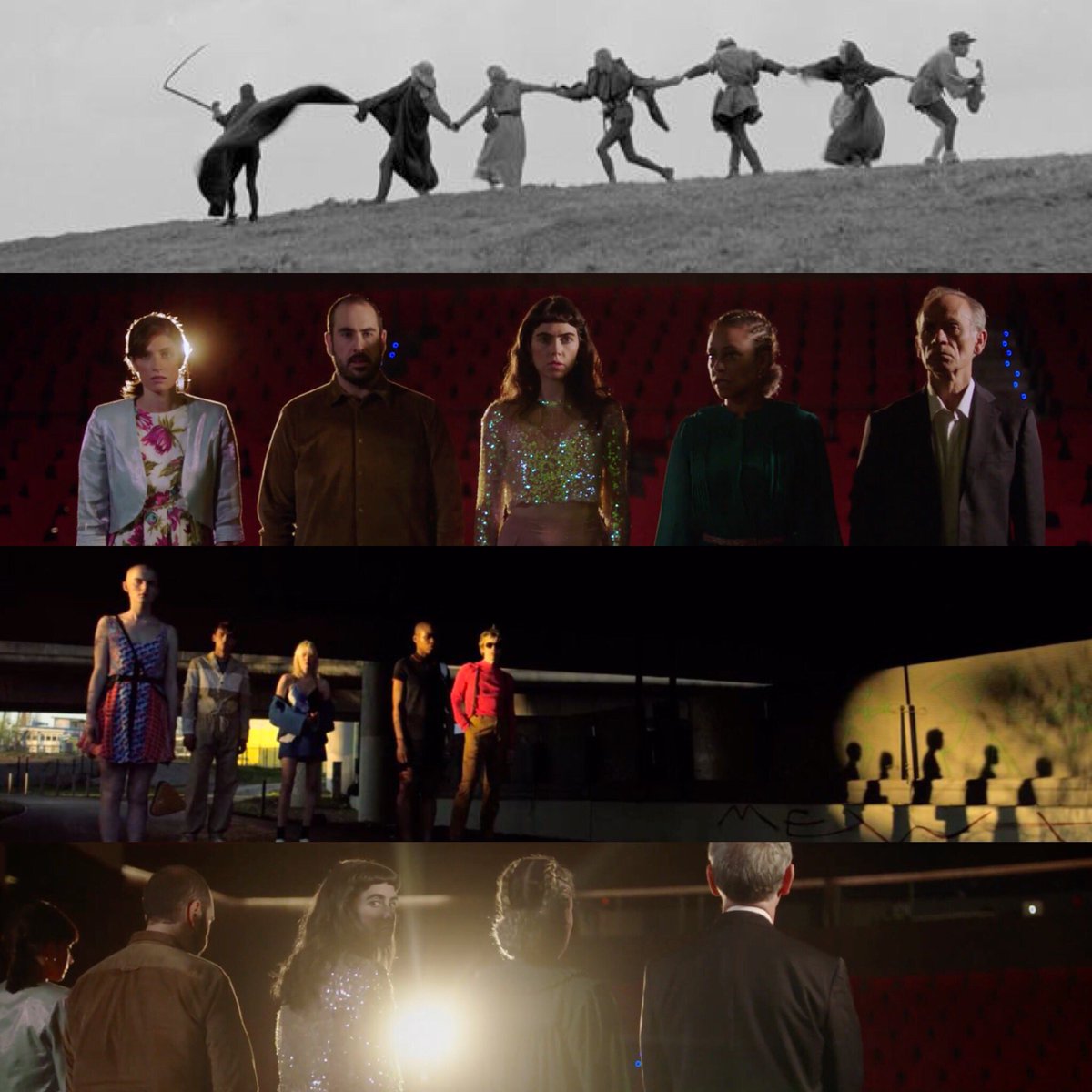 p_maqueda's tweet photo. Tableaux Vivants.
El espectador sobre el escenario. 
La mirada del actor. 
La libertad del comediante. 
Kenzo “Well, what's the voice of this generation? (#JonasLindstroem, 2016)
El séptimo sello (#IngmarBergman, 1957) https://t.co/4zhbuxqLbN